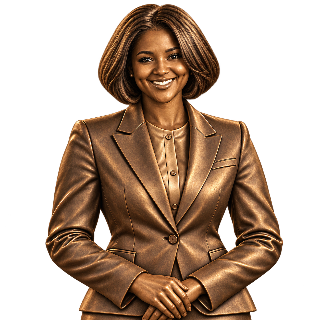 Bronze portrait sculpture of Daraka Wilson