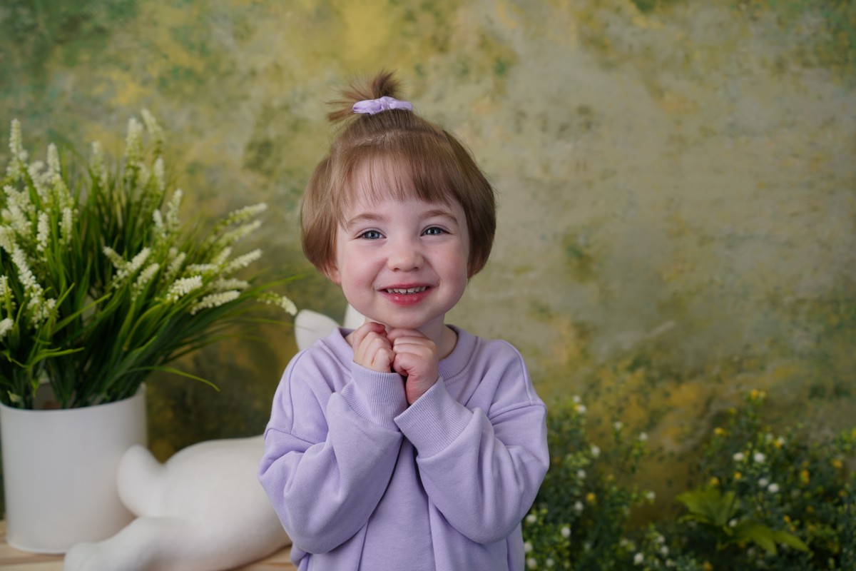Child posing during a DWS school photo day